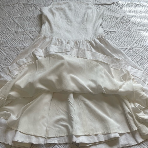 Reformation Clarabelle Linen Midi Dress Size 8 - Picture 8 of 13